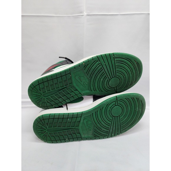 Air Jordan 1 Mens Sneaker Shoes Athletic Lace Up Mid Black Pine Green Size 8 - Picture 8 of 9